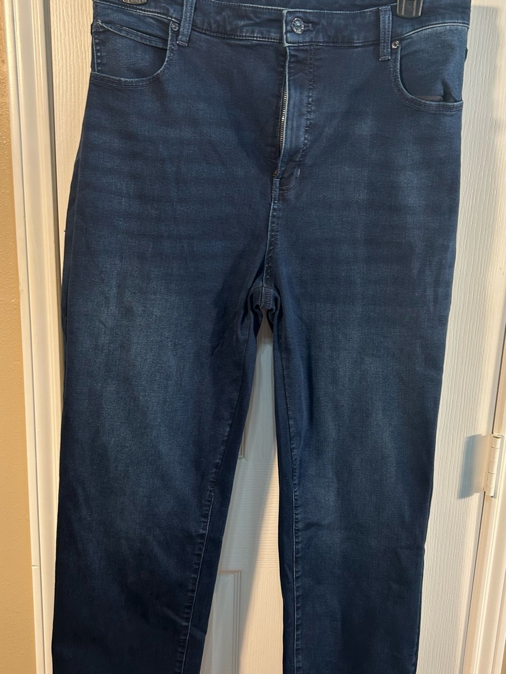 Coldwater Creek Women's Navy Flare Wide-Leg Jeans